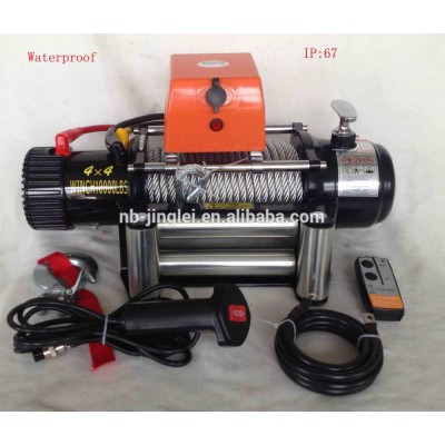 NEW 10000lb waterproof offroad recovery winch with Aluminum control box