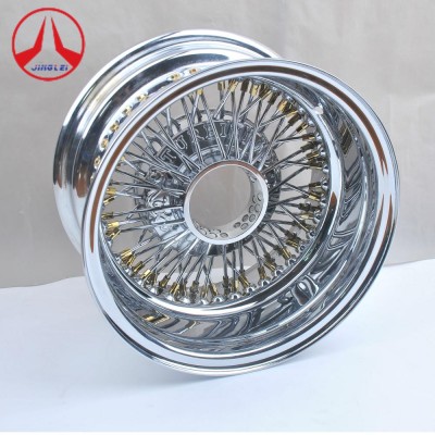 13"x7 spoke wire wheels for car