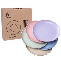 Wholesale 5Pcs colorful  round Plastic tray set